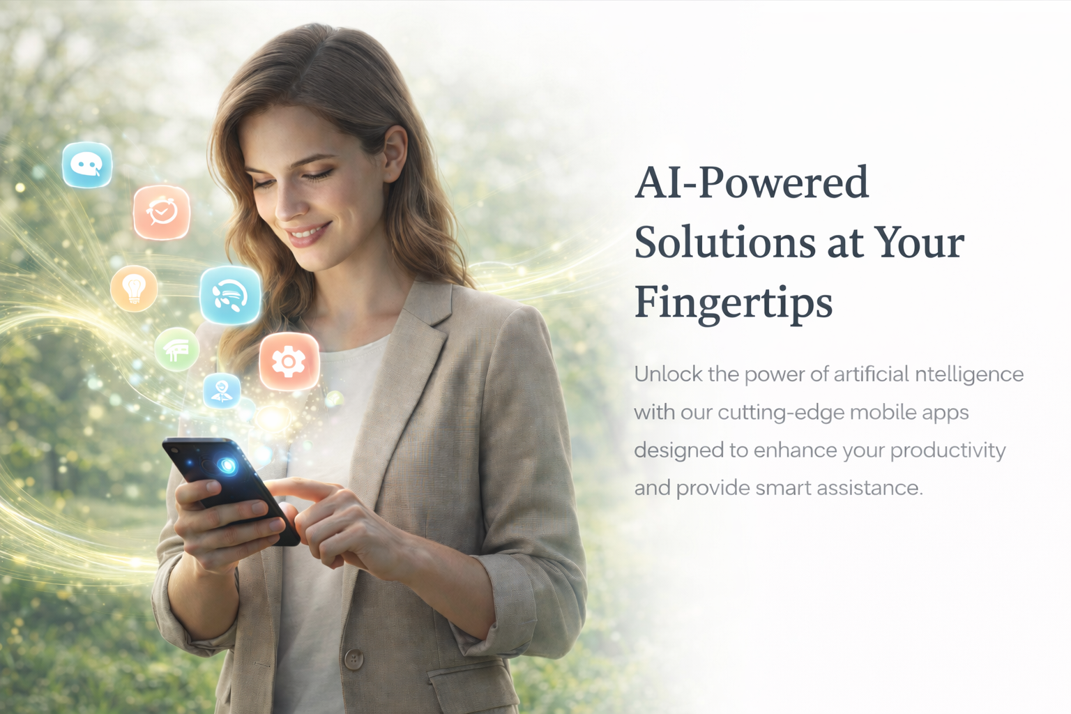 Person using AI-powered app